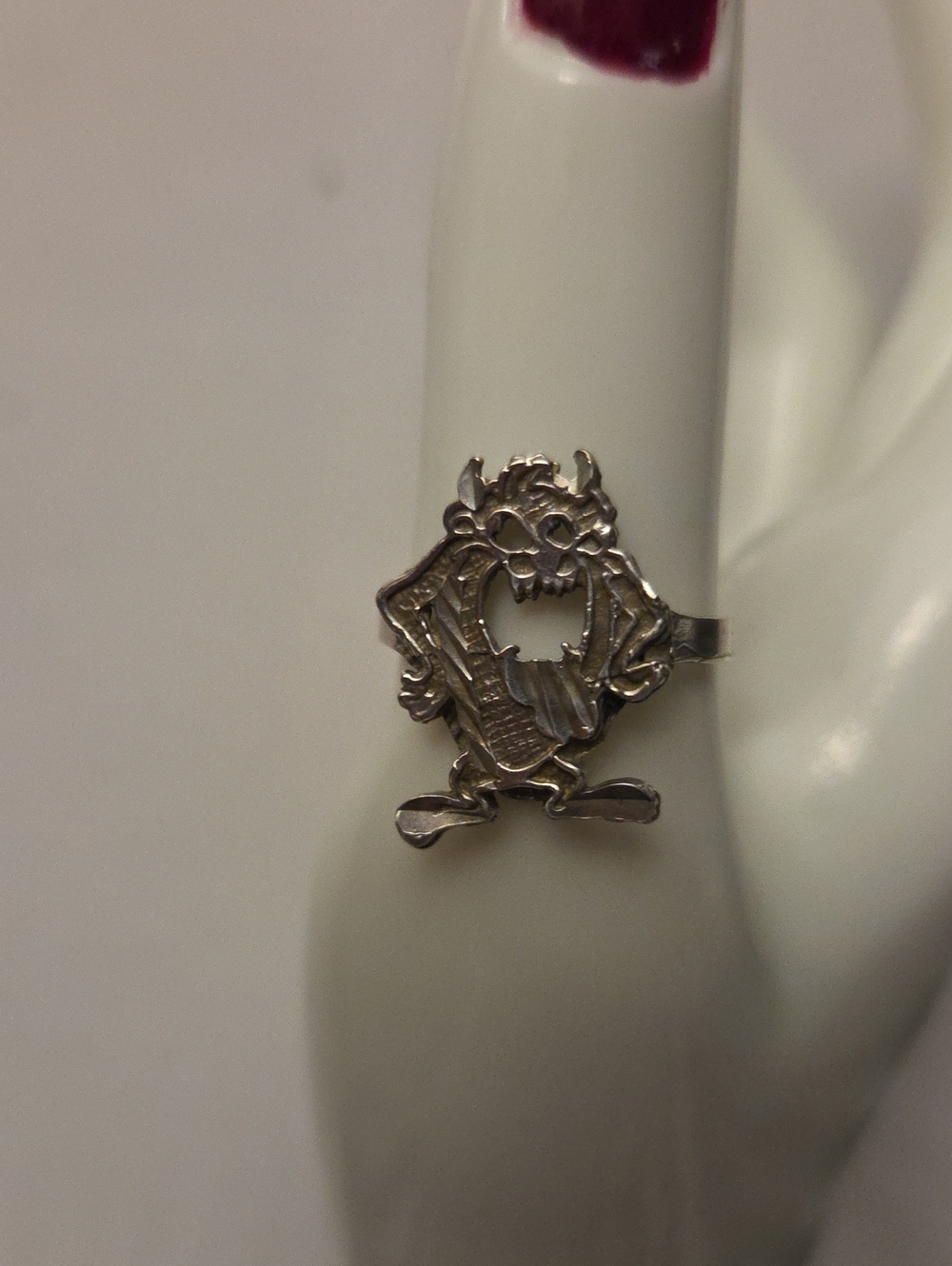 Sterling  Silver Tazmanian Devil Ring